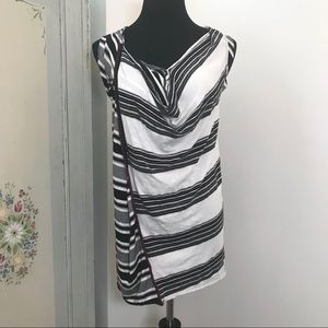 Fei Anthro Striped Asymmetrical Tank Medium